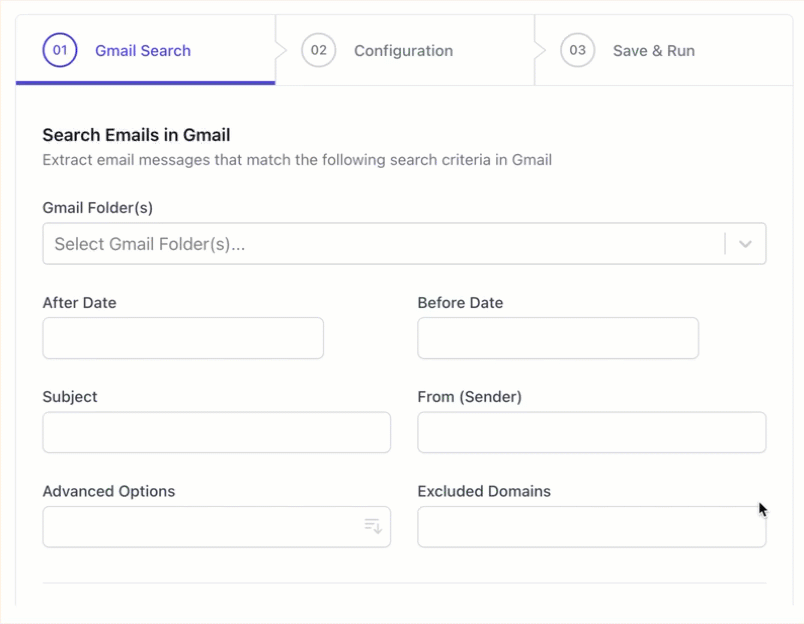 Extract Emails by Gmail Labels
