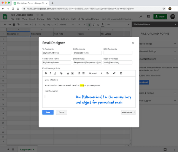 Send email with Gmail